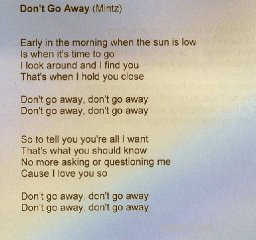 Don't Go Away